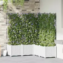 Sodo vazonas 5 pcs Baltas 120 x 120 x 143 cm Plastmasė
