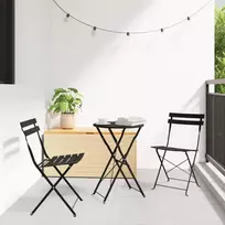 Sodo sulankstoma kėdė 2 pcs Antracitas 42 x 46 x 82cm metalas