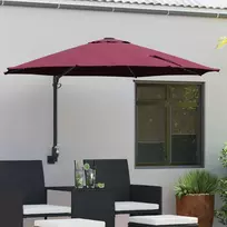 Sodo skėtis Bordo raudona 248 x 248 x 148 cm