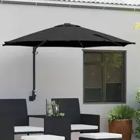 Sodo skėtis Juoda 248 x 248 x 148 cm Poliesteris ir plienas