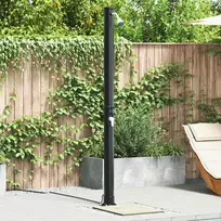 Lauko saulės dušas Juoda 217 cm PVC ir aliuminis