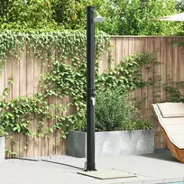 Lauko saulės dušas Juoda 217 cm PVC ir aliuminis