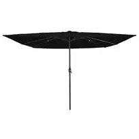 Sodo skėtis Juoda 295 x 295 x 245 cm Poliesteris ir plienas