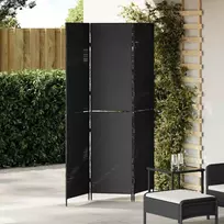 Kambario pertvara Juoda 146 x 180 cm poliratanas