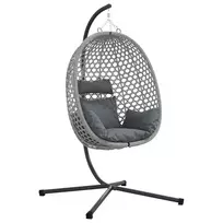 Kabantis kiaušinis anthracite and grey 104 x 100 x 191 cm