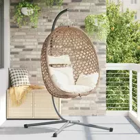 Kabantis kiaušinis Šviesiai kreminė 104 x 100 x 191 cm