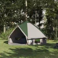 Teepee palapinė 8 asmenims Žalia ir balta 490 x 410 x 210 cm