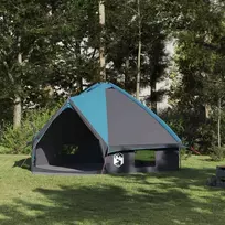 Teepee palapinė 8 asmenims Mėlyna ir Pilka 490 x 410 x 210 cm