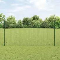 Įmontuotas tvoros stulpas 5 pcs Žalia 200 cm