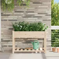 Sodo vazonas Smėlio 115 x 59 x 76,5 cm Kietasis pušinis medis