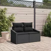 Sodo sofa su pagalve su saugykla 123 x 62 x 69 cm poliratanas