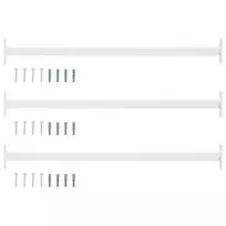 Reguliuojama langų saugos sija 3 pcs Baltas Plienas