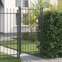 Tvora vartai HORST 100 x 175 cm Metalas Juoda Užrakintas
