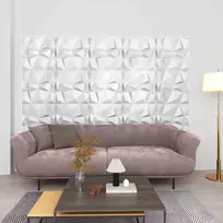 Sienų plokštės 48 pcs Diamond Baltas 50 x 50 cm XPS Putplastis
