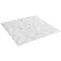 Sienų plokštės 24 pcs Balta 50 x 50 cm XPS Putplastis