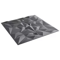 Sienų plokštės 12 pcs Amethyst Pilkas 50 x 50 cm XPS Putplastis