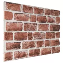 Sienų plokštės 10 pcs Tamsiai ruda ir balta. 100 x 50 cm