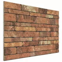 Sienų plokštės 10 pcs Ruda ir balta 100 x 50 cm EPS putos