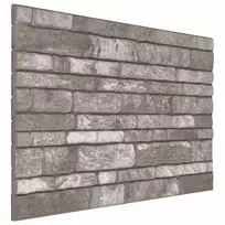 Sienų plokštės 10 pcs Tamsiai pilka 100 x 50 cm EPS putos