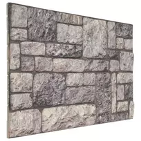 Sienų plokštės 10 pcs Pilka ir balta 100 x 50 cm EPS putos