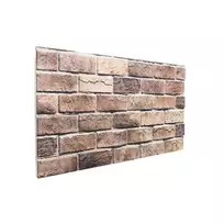 Sienų plokštės 10 pcs Ruda ir pilka 100 x 50 cm EPS putos