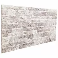 Sienų plokštės 10 pcs Šviesiai pilka ir balta. 100 x 50 cm