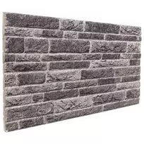 Sienų plokštės 10 pcs Antracito 100 x 50 cm EPS putos