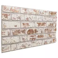 Sienų plokštės 10 pcs Raudona ir balta 100 x 50 cm EPS putos