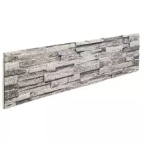 Sienų plokštės 10 pcs Šviesiai pilka 100 x 25 cm EPS putos