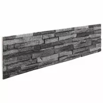 Sienų plokštės 10 pcs Antracitas 100 x 25 cm EPS putos