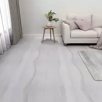 Grindų lentos 5,11 m² 55 pcs PVC Balta ir šviesiai pilka