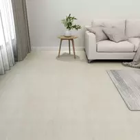 Grindų lentos 5,11 m² 55 pcs PVC Kreminė balta