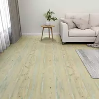 Grindų lentos 5,11 m² 55 pcs PVC Balta ir Šviesiai Ruda