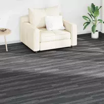 Grindų lentos 18 pcs Juoda ir Balta 2,51 m² PVC