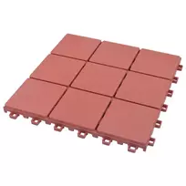 Terasinė Plytelė 10 pcs Raudona 30,5 x 30,5 x 2,2 cm