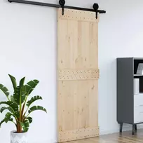 Duris NARVIK Natūrali 90 x 210 cm Kietos pušies medžio durys