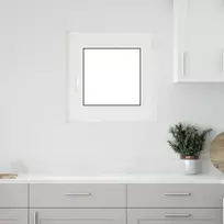 Požeminio lango RISOR 50 x 50 cm PVC ir stiklas Balta