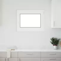 Požeminio lango RISOR 80 x 50 cm PVC ir stiklas Balta