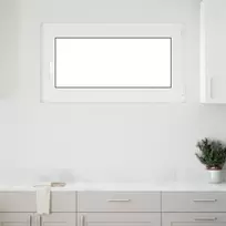 Požeminio lango RISOR 110 x 60 cm PVC ir stiklas Balta