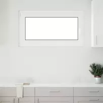 Požeminio lango RISOR 110 x 60 cm PVC ir stiklas Balta