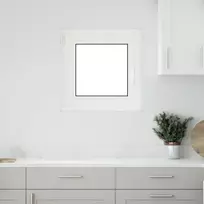 Požeminio lango RISOR 50 x 50 cm PVC ir stiklas Balta