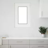 Požeminio lango RISOR 50 x 75 cm PVC ir stiklas Balta
