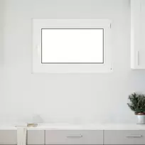 Požeminio lango RISOR 90 x 50 cm PVC ir stiklas Balta