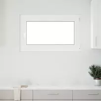 Požeminio lango RISOR 100 x 50 cm PVC ir stiklas Balta