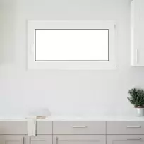 Požeminio lango RISOR 110 x 70 cm PVC ir stiklas Balta