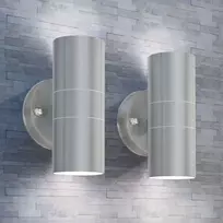 Lauko LED sien. šviest., 2vnt., nerūd. plienas, į viršų/apačią