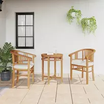 Kėdė su pagalve 2 pcs Ruda 63 x 58 x 89 cm Kieto teka medžio