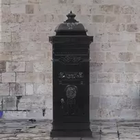 Pašto dėžutė, kolonos pavid., aliuminis, nerūdijanti, juoda
