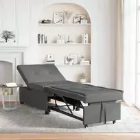 Ištraukiama sofa-lova Tamsiai pilka 194 x 50 x 82 cm audinys