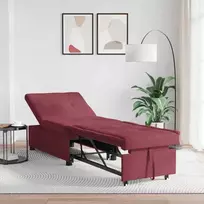 Ištraukiama sofa-lova Vyno raudona 194 x 50 x 82 cm audinys
